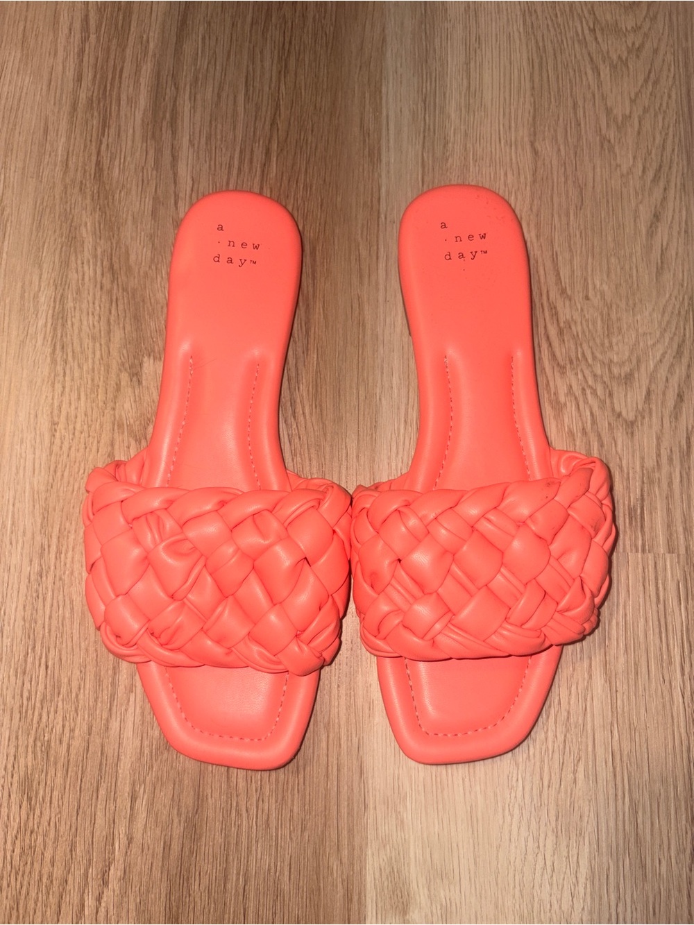 a new day Coral Braided Slide Mules